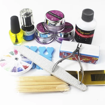 Acrylic Nail Kit Manicure Set Maquiagem Art Tools DIY Acryl Powder Clipper Acrilico Brush Herramientas Professional Nagellak