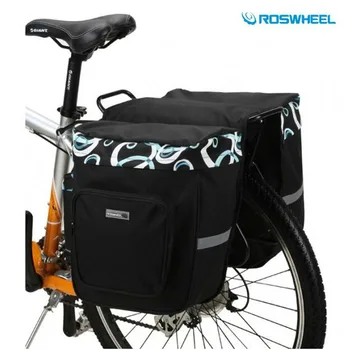 New ROSWHEEL Rainproof Polyester Mountain Road Bicycle Bike Bags Cycling Double Side Rear Rack Tail Seat Trunk Bag Pannier 30L