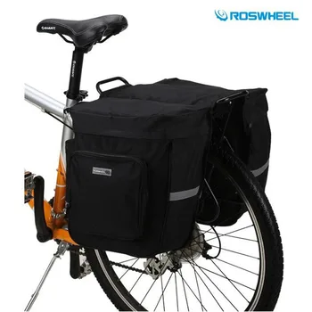 New ROSWHEEL Rainproof Polyester Mountain Road Bicycle Bike Bags Cycling Double Side Rear Rack Tail Seat Trunk Bag Pannier 30L
