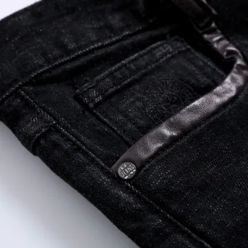 2016 winter and winter elastic black jeans male models Slim pants brand men's denim fashion slimming thin trousers