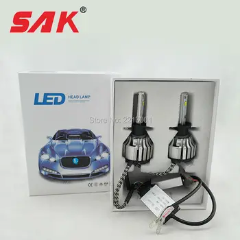 SAK 1pair led car auto headlight h1 zes led car headlight fog drl light head driving lamp 12v xenon bulb replacement automotive
