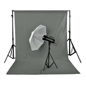 Neewer 1.8x2.8M/ 6x9ft Photo Studio Pure Muslin Collapsible Backdrop Background for Photography/Video/Televison - GREY