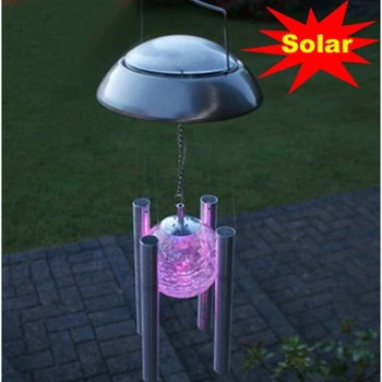 Solar Garden Light RGB Wind Chime Stainless Waterproof IP55 Landscape Outdoor Flashlight Powered LED Lawn Lamps LED Path Light