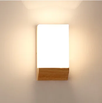 Wall Lamps for indoor use, Sweden Design, Solid Wood Lamps with Glassy Shades