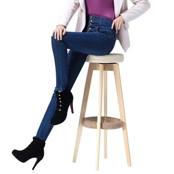 Women's winter warm thicken skinny jeans Lady's high waist plus velvet denim pants Female Pencil trousers size 26-34,F3832