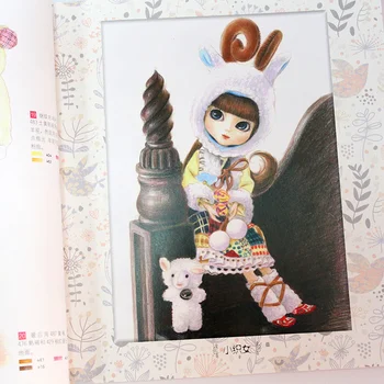 Chinese Color Pencil Drawing Fantasy Dolls Lovely Girls Art Painting Book for adult