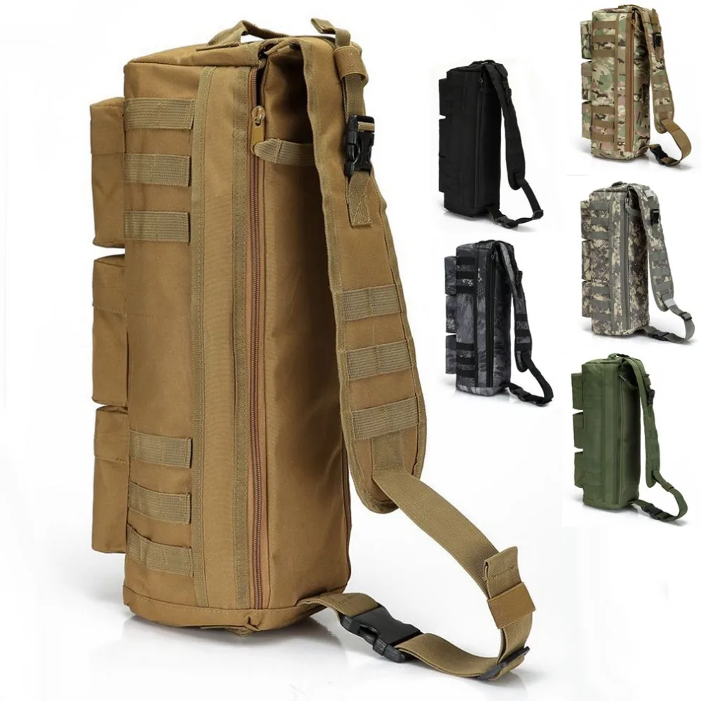 Men Nylon Travel Military Cross Body Messenger Shoulder Back pack Sling Chest Airborne Molle Pack