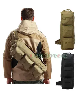 Men Nylon Travel Military Cross Body Messenger Shoulder Back pack Sling Chest Airborne Molle Pack