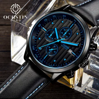 Hot Brand OCHSTIN Luxury Men Military Watches Quartz Analog Fashion Leather Clock Sports Watches Army Watch Relogios Masculino