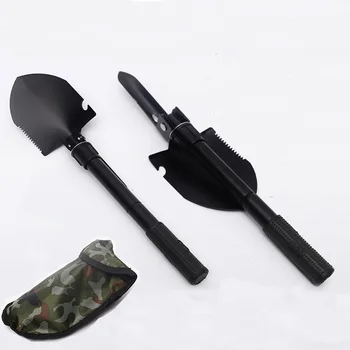2017 Multifunctional Chinese Military Folding Portable Shovel Hoe for Ice Fishing Garden Camping Hunting Outdoor Survival Tool