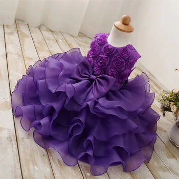 Baby Toddler Girl Flower Wedding Dresses 3-8 Year Birthday Outfits Children's Princes Girl Costume Tulle Infant Event Party Wear