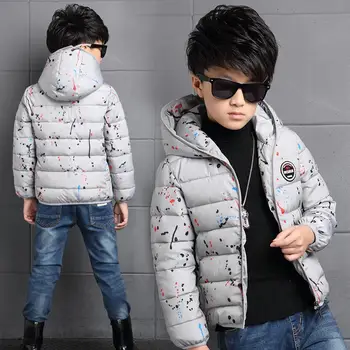 2017 New Fashion Colourful Cotton Boys Clothes Solid White Duck Down Trendful Winter Cutton Warm Cute Clothes kids clothes