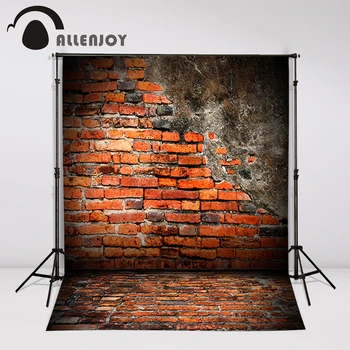 Vinyl photo studio background Brick wall destruction retro red photocall products Allenjoy backdrops