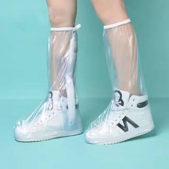 Hellozebra Women Rain Shoes Covers Long Solid Mid-Calf Boot Waterproof Casual Antifouling Shoe Platform Rain Boots 2016 Design