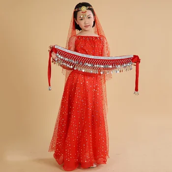 Kids Belly Dance Clothes Set Girls Indian Clothing Children Oriental Dancing Costumes Girls Dancing Costume for Child 5 Colors