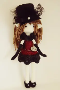 Amigurumi Crochet Doll pretty girl Rattle toy,fashion, charming, wait for you