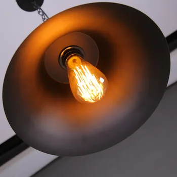 Vintage Simple Hanging black Pendant Lamps Light with led Bulb for Dining Room/bar/restaurant Kitchen/Parlor/Master Bedroom