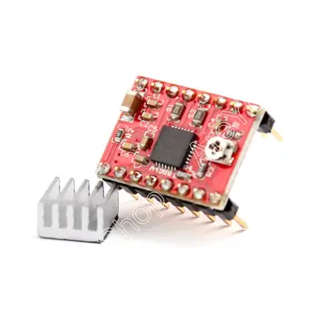 Sale 20PCS Red A4988 Stepper Motors Driver With Heatsink For 3D Printer Compatible To For Arduino