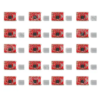 Sale 20PCS Red A4988 Stepper Motors Driver With Heatsink For 3D Printer Compatible To For Arduino