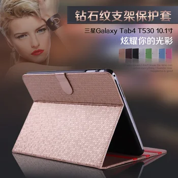 New Luxury Gold PU Leather Smart Cover Case for Samsung Galaxy Tab 4 10.1 T530 T531 T535
