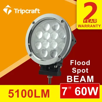 2PCS 60W Car LED Work Light Offroad led Work Lamp 5100LM Cree Chips Flood Spot Driving Lamp 4x4 4WD AWD Suv ATV Golf Motorcycle