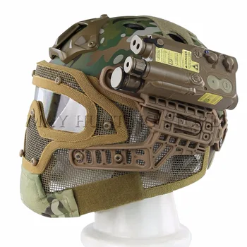New Airsoft Paintball Tactical Helmet Protective Fast Helmet ABS Tactical Mask with Goggles for Airsoft Paintball WarGame