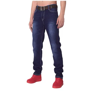 New 2017 Fashion Brand Mens Blue Jeans Straight Casual Cotton Long Denim Trousers Stylish Male Pants pantalones vaqueros