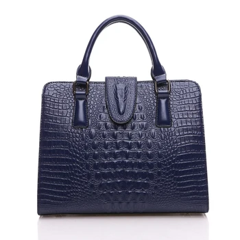 New Cow Leather Handbags Fashion Alligator Genuine Leather Bag Crocodile Women Totes Messenger Bags Bolsas LS1306