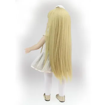Discounts ! new style 2017 handmade american 18 inch baby doll for girls realistic smiling baby girl with long Straight hair