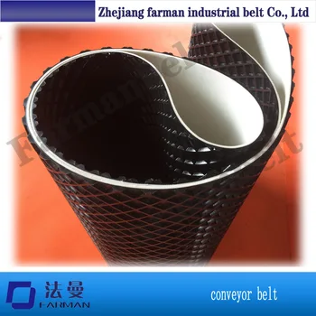 Diamond pattern PVC conveyor belt price for sanding machine