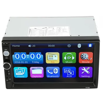 LESHP 7 Inch Car DVD player HD Touchable Screen Supporting BT/FM/TF/USB MP5/MP4/MP3 Radio Rearview Camera Drop Shipping