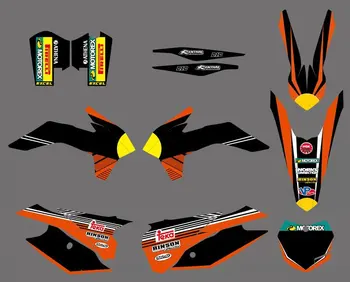 0484 Bull NEW STYLE TEAM GRAPHICS WITH MATCHING BACKGROUNDS FOR KTM SX XC 125-450F 2013