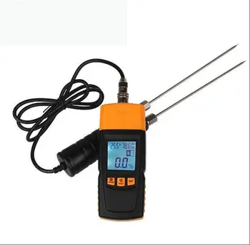 Portable Hay Wood Sawdust Powder Moisture Meter Humidity Detector Tester Hygrometers LCD 2% to 70% XZB-620