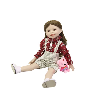 Full Vinyl American Girls Realistic Babies Doll 18 Inch 45 cm Princess Toy With Brown Eyes Kids Birthday Xmas Gift