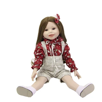 Full Vinyl American Girls Realistic Babies Doll 18 Inch 45 cm Princess Toy With Brown Eyes Kids Birthday Xmas Gift