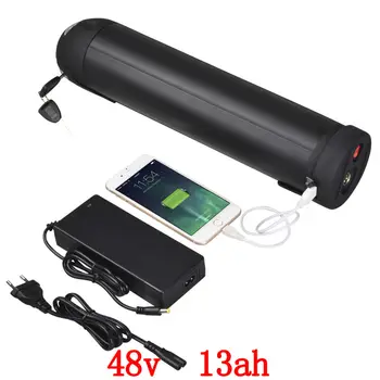 US EU No Tax hot selling eBike lithium 48V 13Ah battery pack with USB port 2A charger for 48V 750W Electric Bicycle