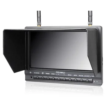 PVR733 7 inch FPV Monitor With DVR Funtion And Dual 5.8G 32CH Diversity Receiver Feelworld Wireless Monitor Drone Monitors