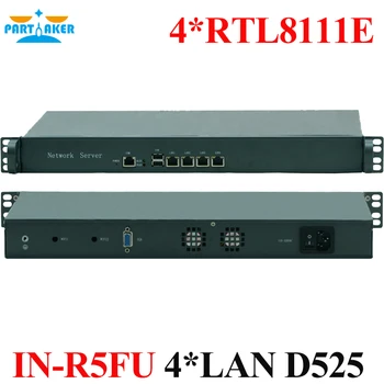 Firewall Service 1U Type Intel D525 4*RTL8111E Ports Radius Mikrotik