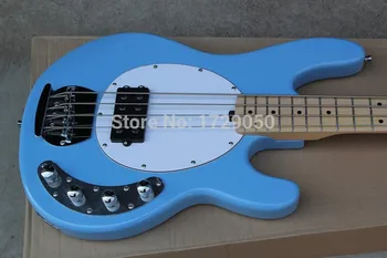 Price New Ernie Ball Musicman Sting Ray 4 Strings Active Pickup blue Color Electric Bass Guitar 1112