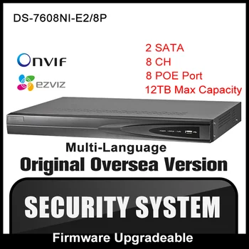 HIKVISION DS-7608NI-E2/8P Original English Version NVR P2P 8CH 8POE VGA HDMI H264 Network Video Recorder Onvif CCTV camera HIK