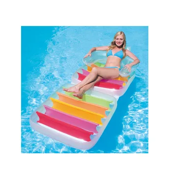 201 * 89 CM folding backrest aqua loungers floating row inflatable in water floating bed water bed beach mat Float in the pool