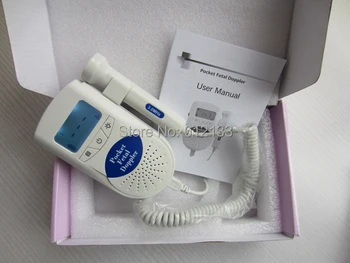 Ultrasonic Fetal Doppler Monitor with 3.0 mhz Waterproof Probe Portable LCD Display Three Modes