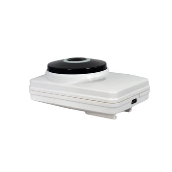 White color mini size full HD 720P fisheye panoramic view built-in mic P2P wifi camera