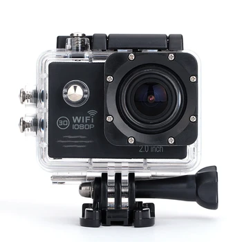 Action Camera Wifi 2.0 LED 4X Zoom Mini cam recorder go marine diving 1080P HD DV Pro style + monopod + memory card + bag