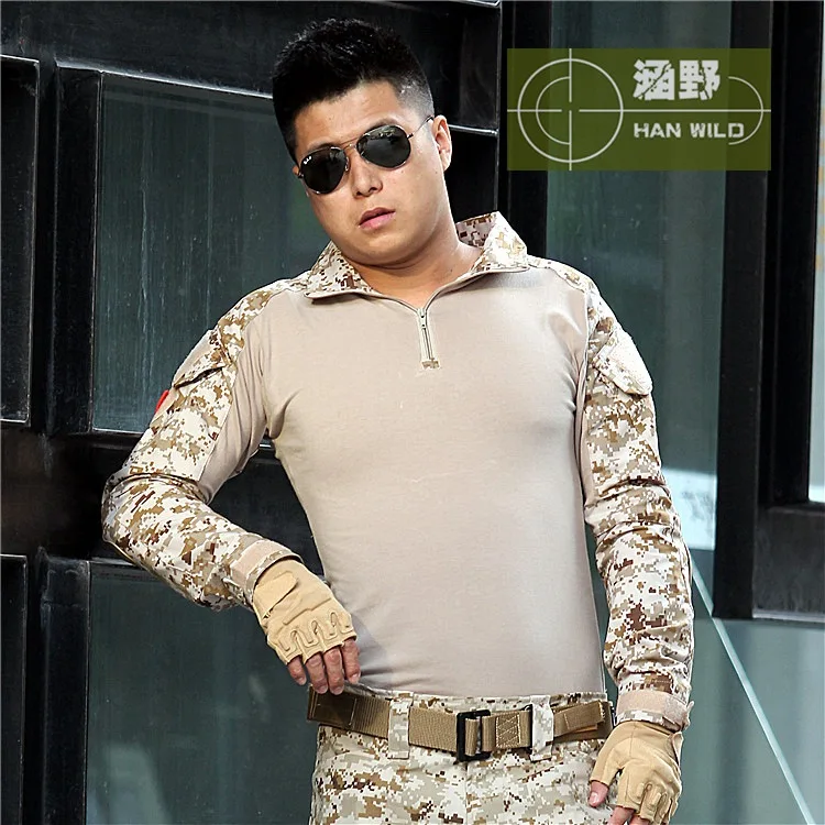 Tactical military uniform clothing army of the military combat uniform tactical pants with knee pads camouflage hunting clothes