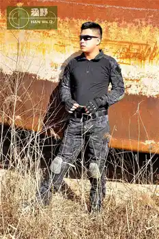 Tactical military uniform clothing army of the military combat uniform tactical pants with knee pads camouflage hunting clothes
