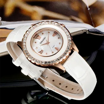 Luxury Brand Watch women Gladster Genuine Leather Fashion Red Waterproof Watches Women Watch Crystal Ladies Watches montre femme