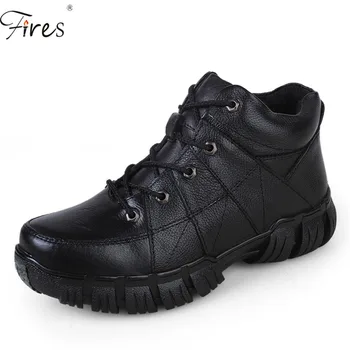 Fires Mens Winter Outdoor Hiking Shoes\Boots for man Leather waterproof climbing shoes breathable sneaker Non-slip shoes