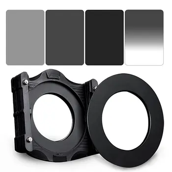 Zomei 6 in 1 Square Z-PRO Series Filter Holder Support + Adapter Ring + Full Grey ND2+ND4+ND8 + Gradual Grey ND4 150*100