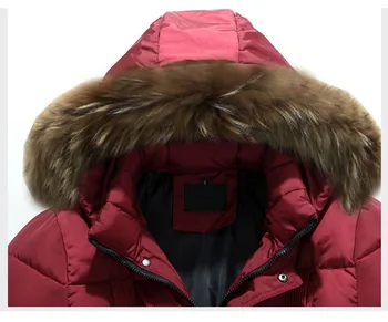 Aolamegs Winter Jacket Men Thick Warm Cotton Padded Fur Collar Hooded Winter Coats Outdoors Windproof Medium-Long Parka Hombre